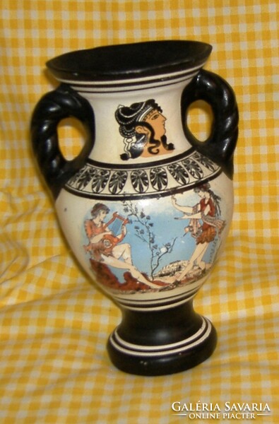 Ceramic vase with Greek pattern