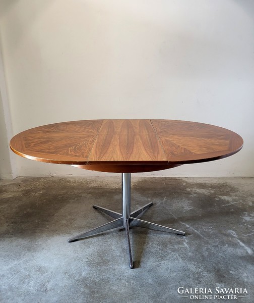 Mid century modern extendable dining table