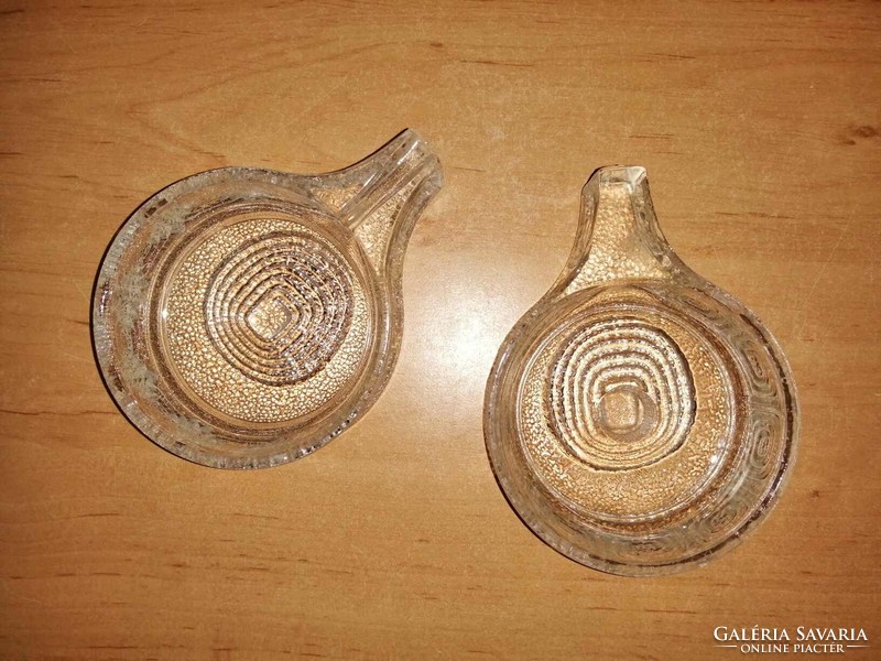 Üveg hamutál hozzáillő gyertyatartóval (po-4)