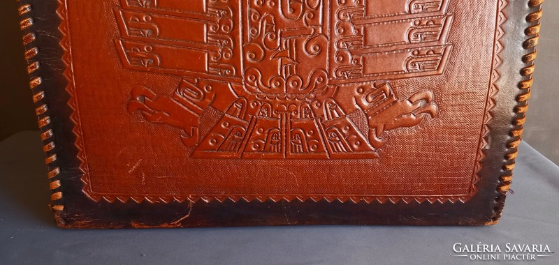 Rare angel pazmino designed leather bag 1960 negotiable design