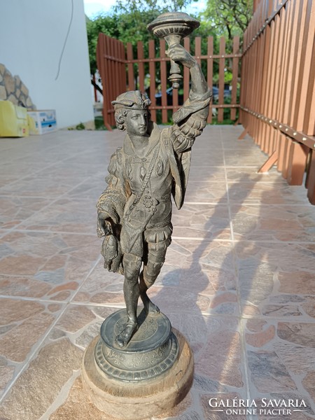 50 cm .-es  antik bronzozott  spiáter szobor , diána