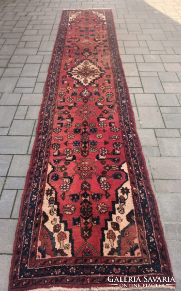 Iranian hamadan hand-knotted running rug. Negotiable.