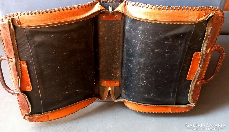 Rare angel pazmino designed leather bag 1960 negotiable design