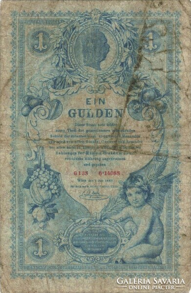 1 Forint / gulden 1888 original holding 2.