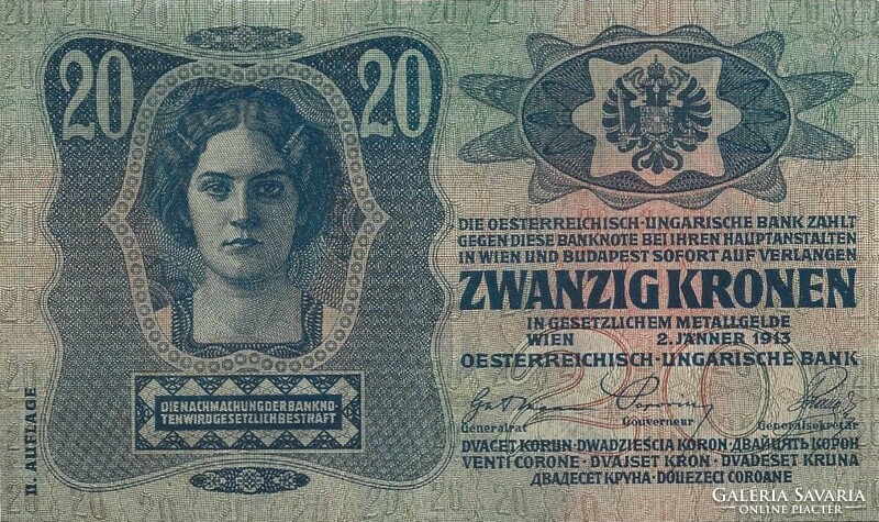 20 Korona 1913 without stamp is beautiful