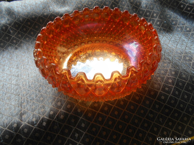 Fenton carnival iridescent round molded glass bowl, seller