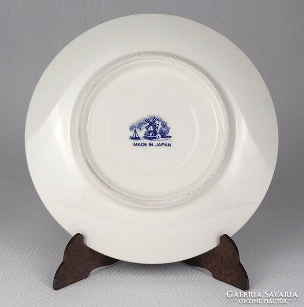 1R177 Szélmalmos holland mintás japán fajansz tányér 15.5 cm