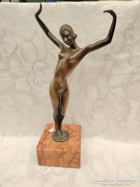 Bronze art deco female nude