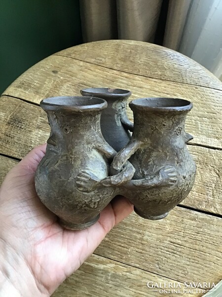Régi kézműves kerámia váza