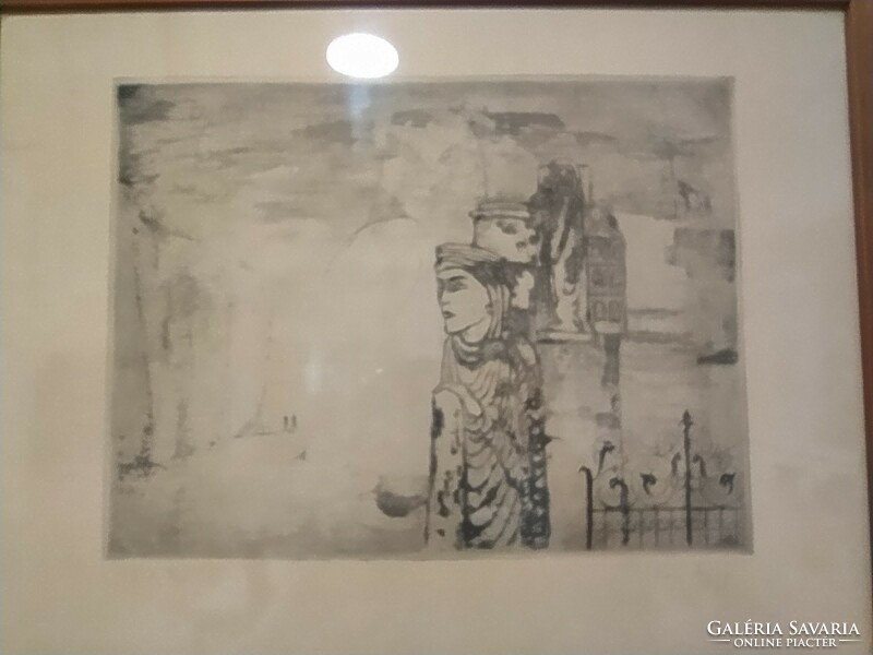 Láng Rudolf  Edgar Allan Poe  illusztrácio, kép, rézkarc, nyomat
