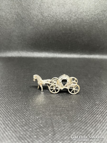 Silver miniature pumpkin carriage