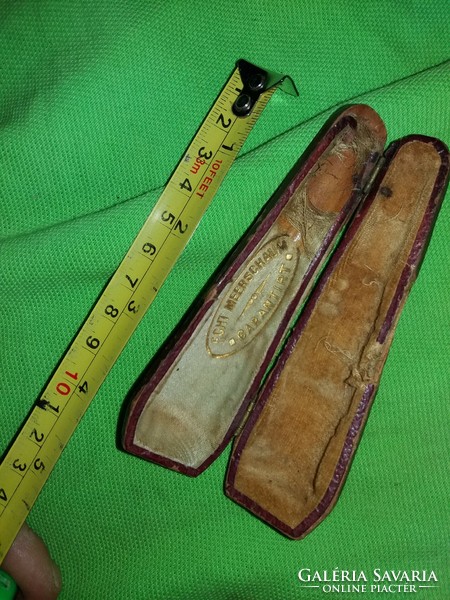 Antik gyarmatáru boltos habkő faragott keleti cigarettaszipka dobozával a 8 cm képek szerint