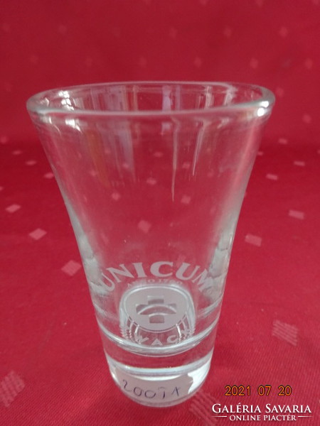 Brandy glass, with the inscription zwack unicum, sold as a set of 4. Its height is 8.7 cm. He has!