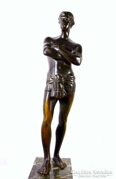 XX. No. Hungarian sculptor: art deco athlete