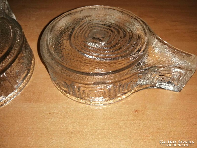 Üveg hamutál hozzáillő gyertyatartóval (po-4)