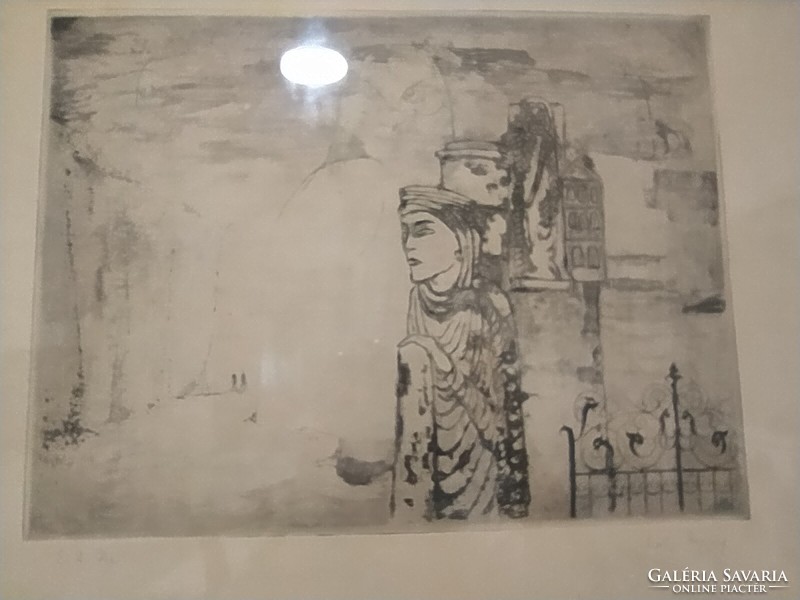 Láng Rudolf  Edgar Allan Poe  illusztrácio, kép, rézkarc, nyomat