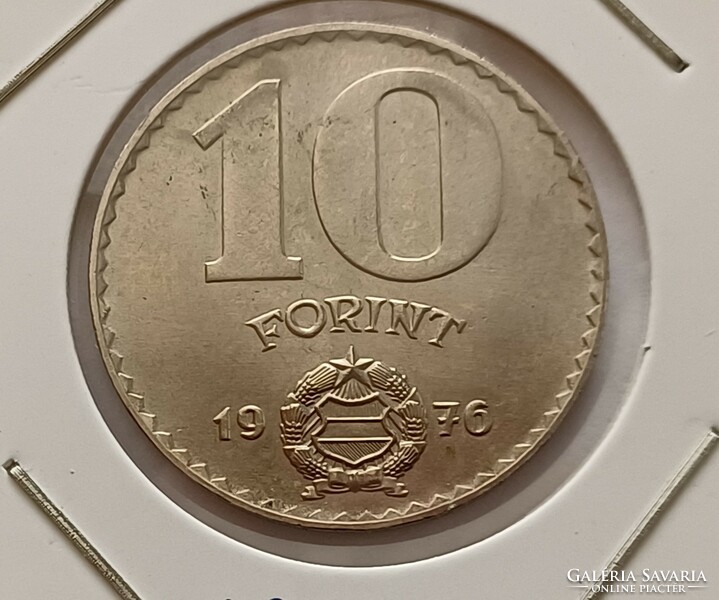 10 Forint 1976 Unc, fóliás forgalmi sorból bontva.
