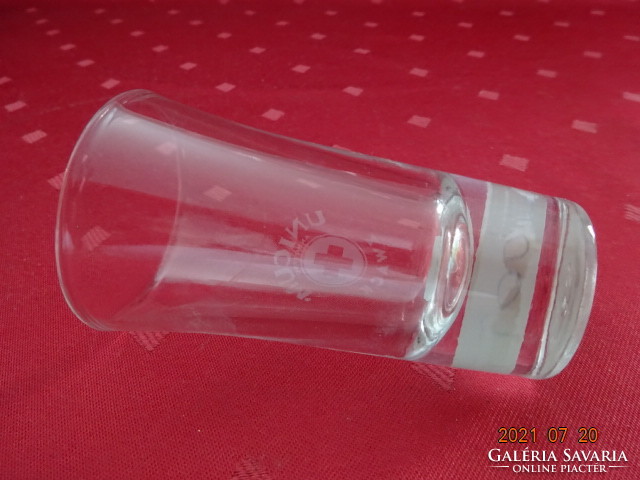 Pálinkás üvegpohár, Zwack Unicum felirattal,  4 db egyben eladó. magassága 8,7 cm. Vanneki!