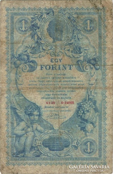 1 forint / gulden 1888 eredeti tartás 2.