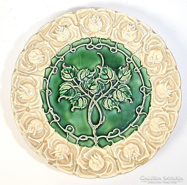 Antique schütz blansko majolica decorative plate