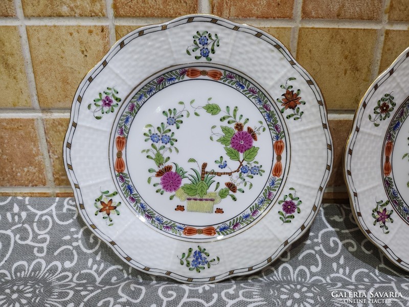 Herend Indian basket pattern dessert plates
