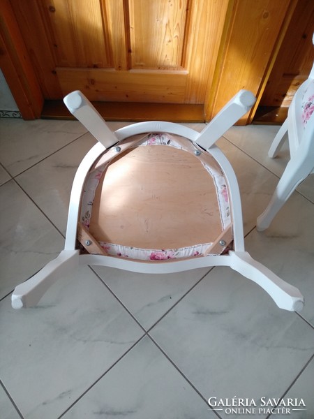2 db neobarokk karfás barokk  karos szék rózsaszín rózsás huzattal, ülésvédő takaróval, mosható