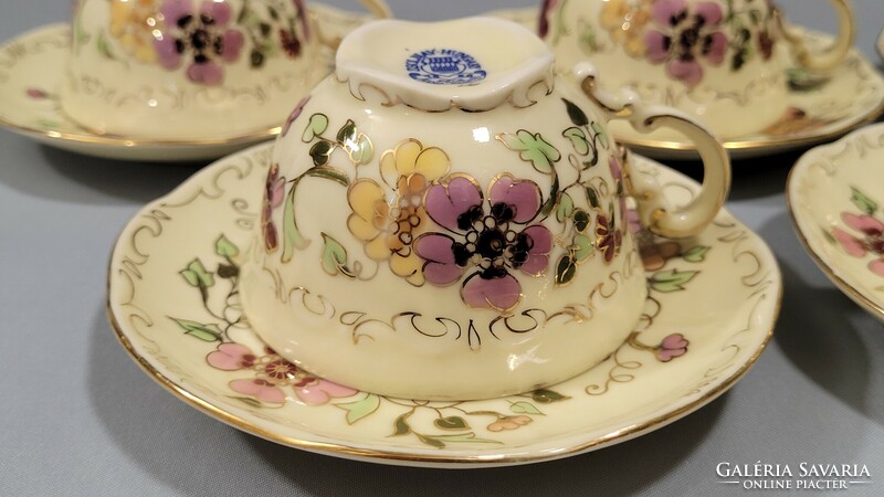 Zsolnay hand-painted butterfly coffee and mocha cup with saucer price/pc