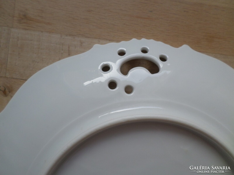 Antique art nouveau white porcelain bowl plate 25.5 cm