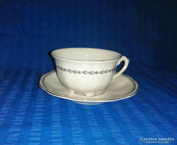 Marked porcelain cup with coaster (a16)