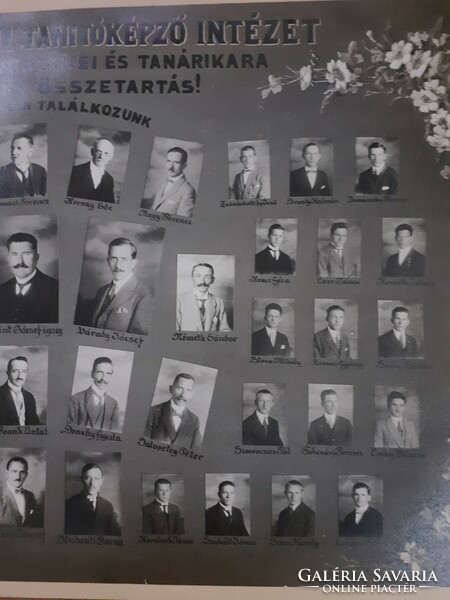 Tablókép graduated in 1923 from Budapest i. Dist. Teacher training institute (names !!!!! In the description)