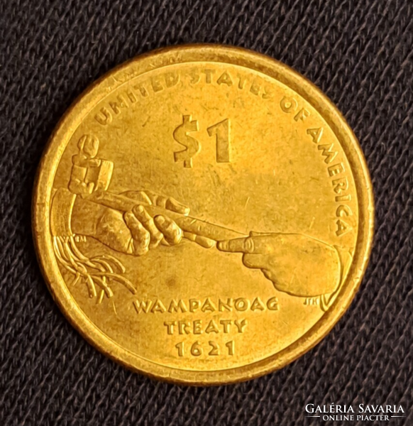 Usa $1 'sacagawea - Wampanoag Treaty