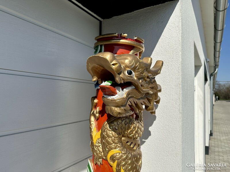 Pair of dragon pillars, old Chinese, shop, restaurant, shop decoration retro vintage chinese dragon pillar