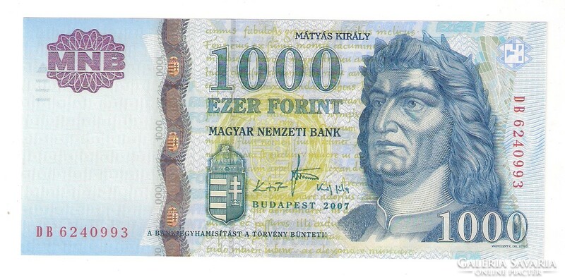 2007. 1000 forint DB UNC