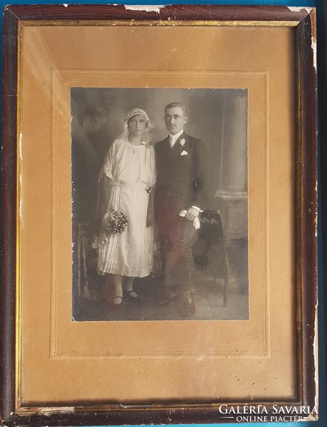 2+1 Old wedding photo, framed