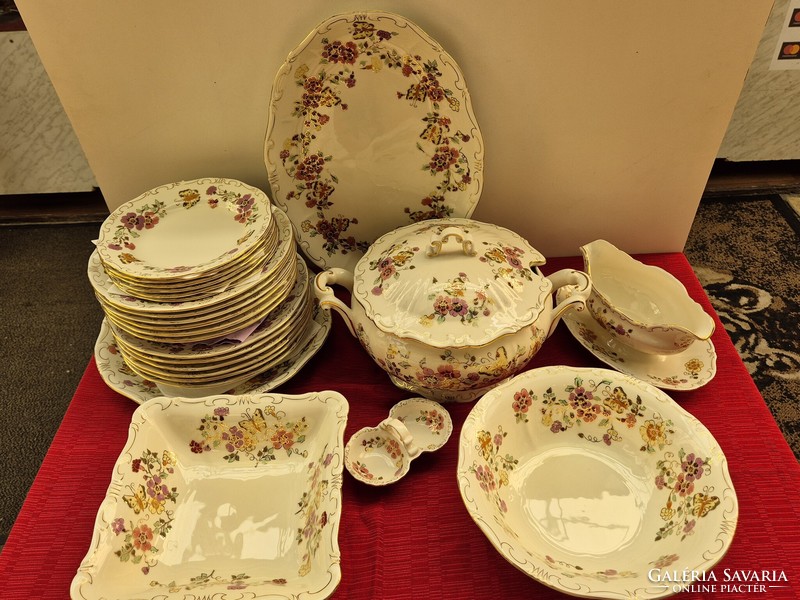 Zsolnay butterfly patterned tableware