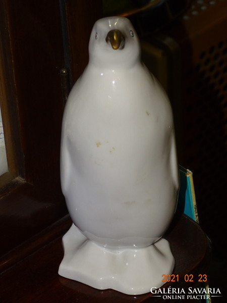 Hollóháza porcelain golden-beaked penguin 21 cm !!!