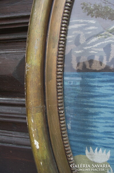 Rare antique oval picture frame.
