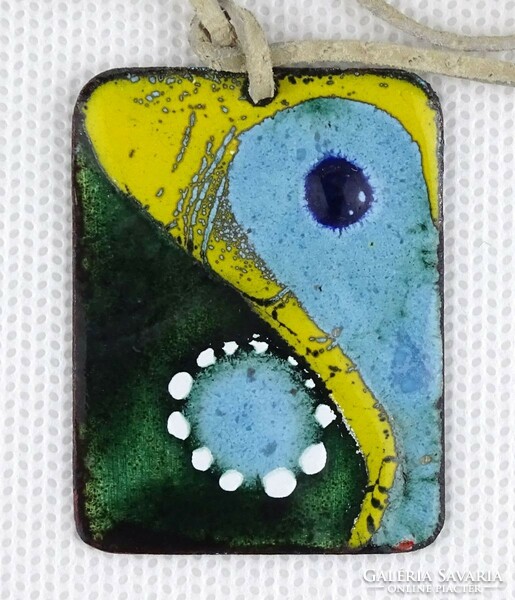1R083 barkos bea: colorful fire enamel necklace
