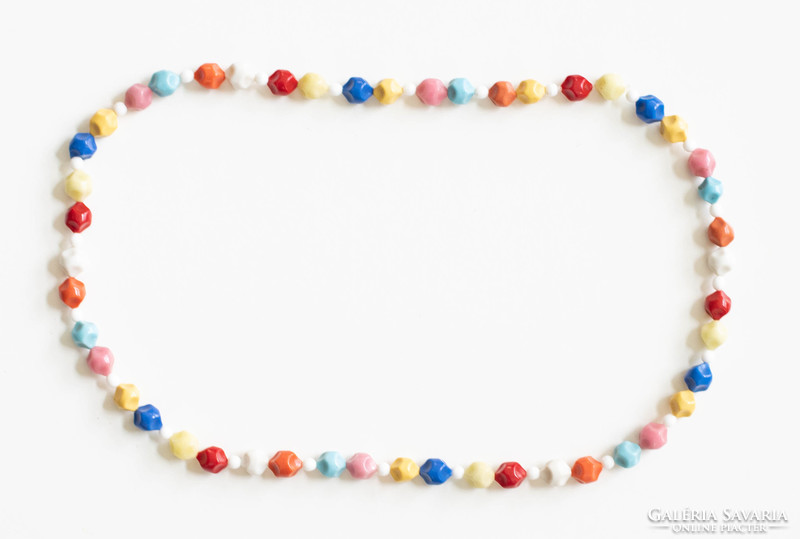 Vintage necklace with colorful glass beads