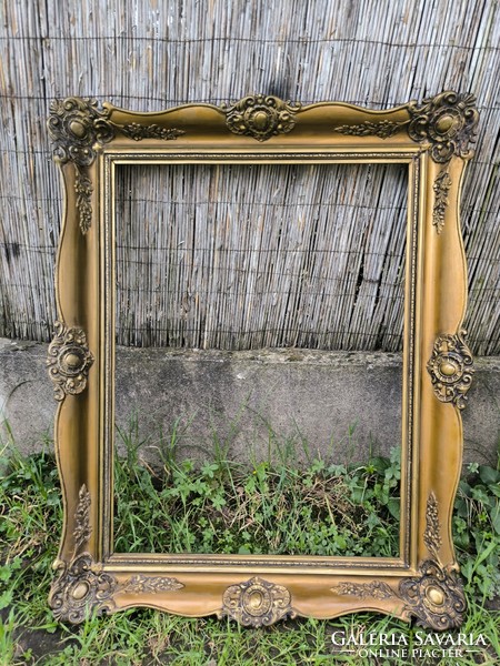 Nagy méretű széles kép keret Tükör , festmény keret Blondel díszes minta 60 X 80 cm