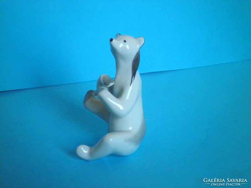 Drasche porcelán kézzel festett maci figura