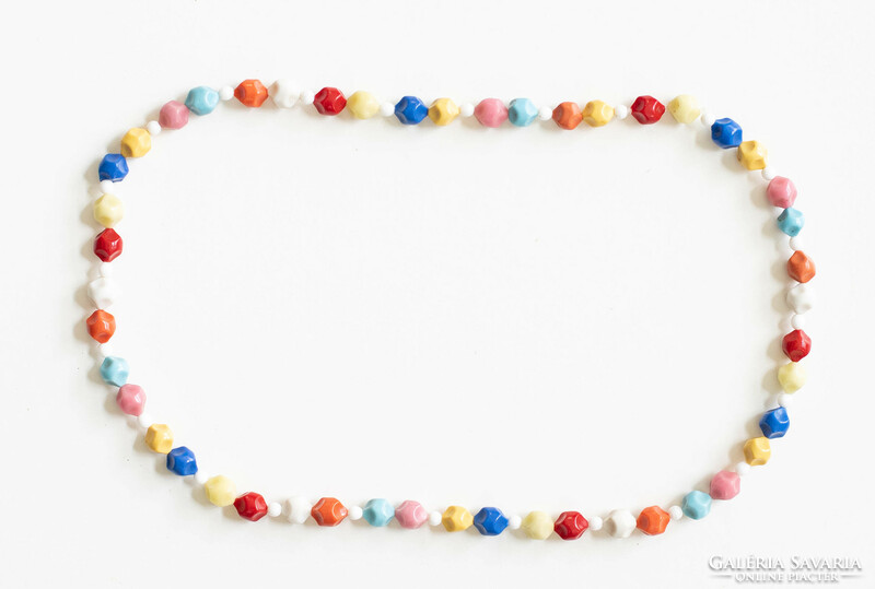 Vintage necklace with colorful glass beads