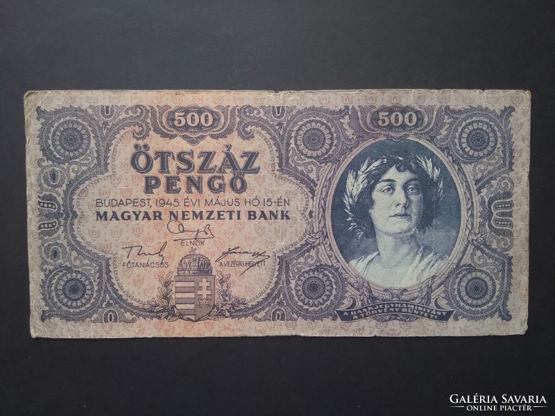 Hungary 500 pengő 1945 f-