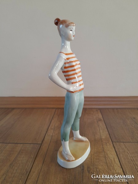 Old Zsolnay Turkish János retro girl porcelain figure