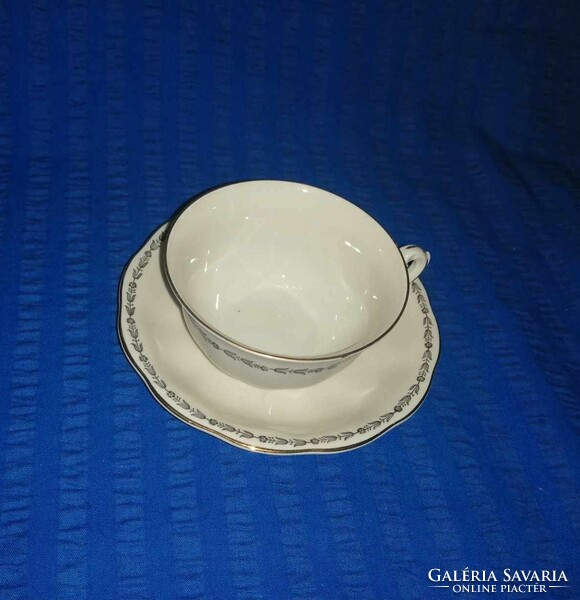 Marked porcelain cup with coaster (a16)