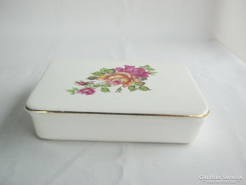 Granite ceramic card holder box gift box pink rose pattern