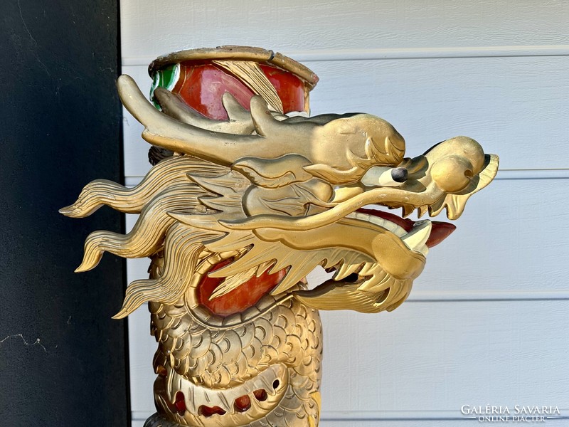 Pair of dragon pillars, old Chinese, shop, restaurant, shop decoration retro vintage chinese dragon pillar