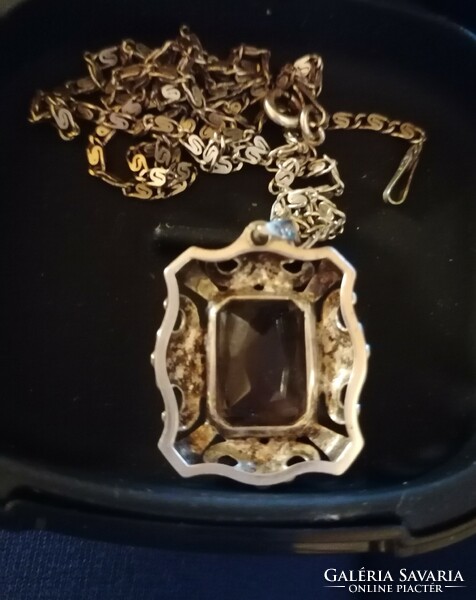 Antique silver, Art Nouveau pendant.