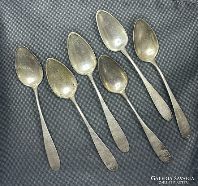 Silver 6 tablespoons soup spoon 1841