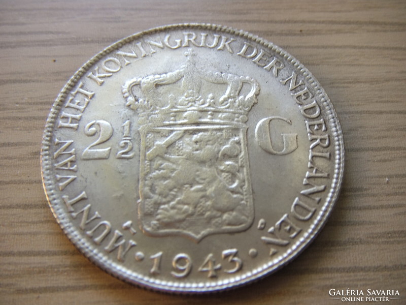 Holand Kelet - India  2. 1/2 Gulden 1943 Másolat ( COPY ) Ha valakinek hiányzik